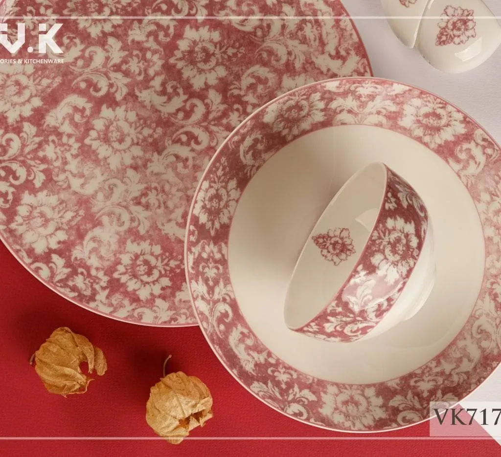 سرویس چینی بی وی کی مدل 717130 طرح قرمز