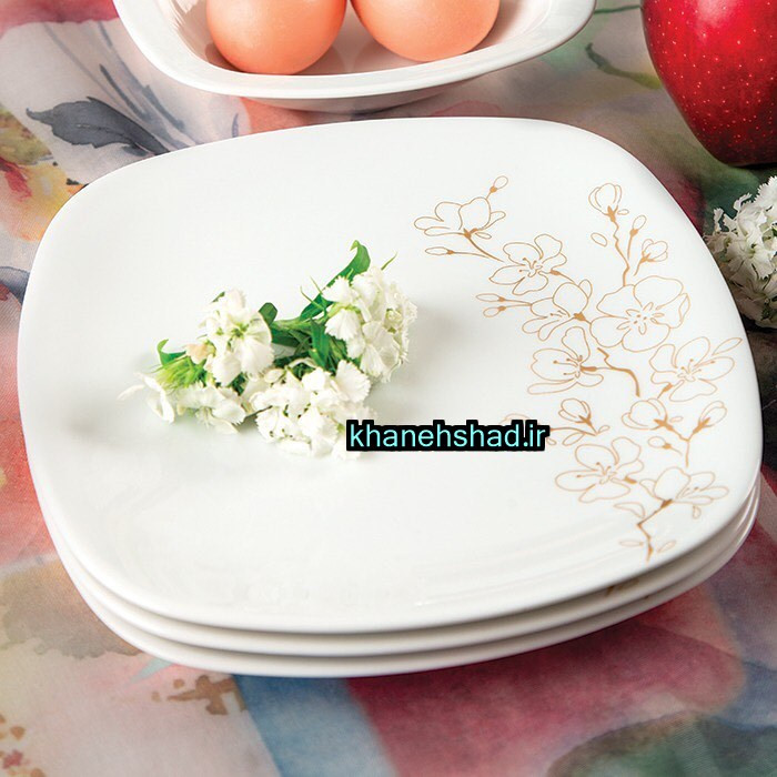 سرویس چینی زرین 12 نفره طرح شکوفه گیلاس 98 پارچه درجه یک