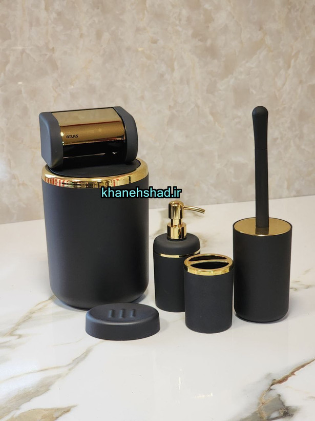 ست بهداشتی اقتصادی اطلس الیت مشکی طلایی