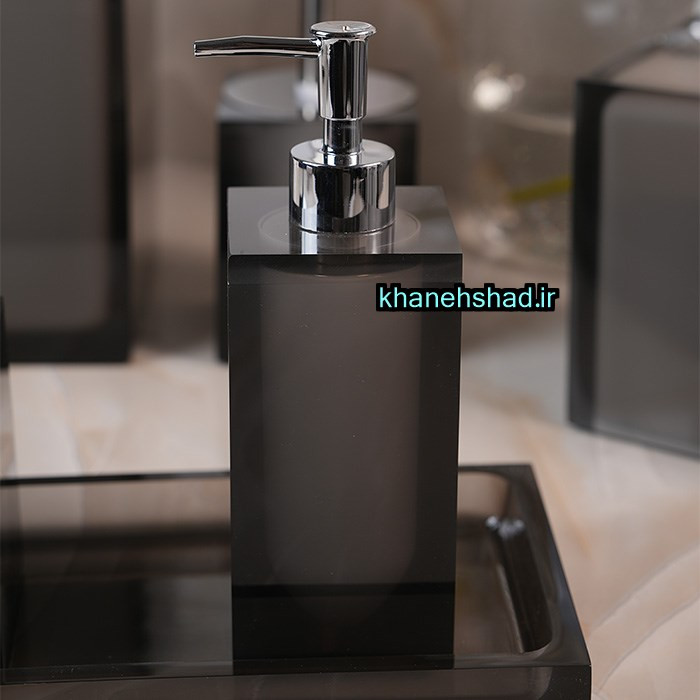 ست سرویس بهداشتی لاکچری رزینی دودی ترنسپرنت وارداتی