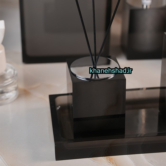 ست سرویس بهداشتی لاکچری رزینی دودی ترنسپرنت وارداتی