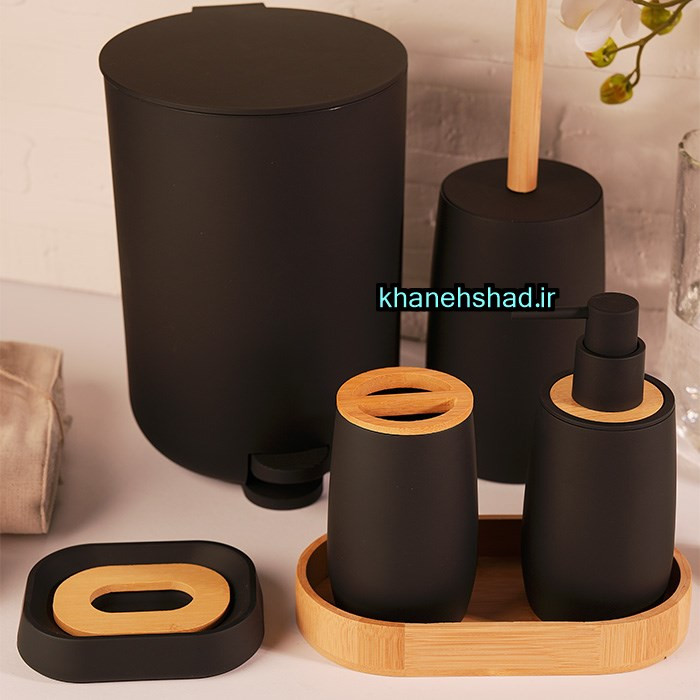 ست سرویس بهداشتی مدرن چوب اکرولیک مشکی
