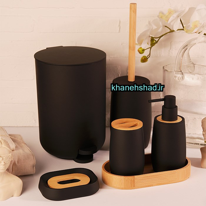 ست سرویس بهداشتی مدرن چوب اکرولیک مشکی