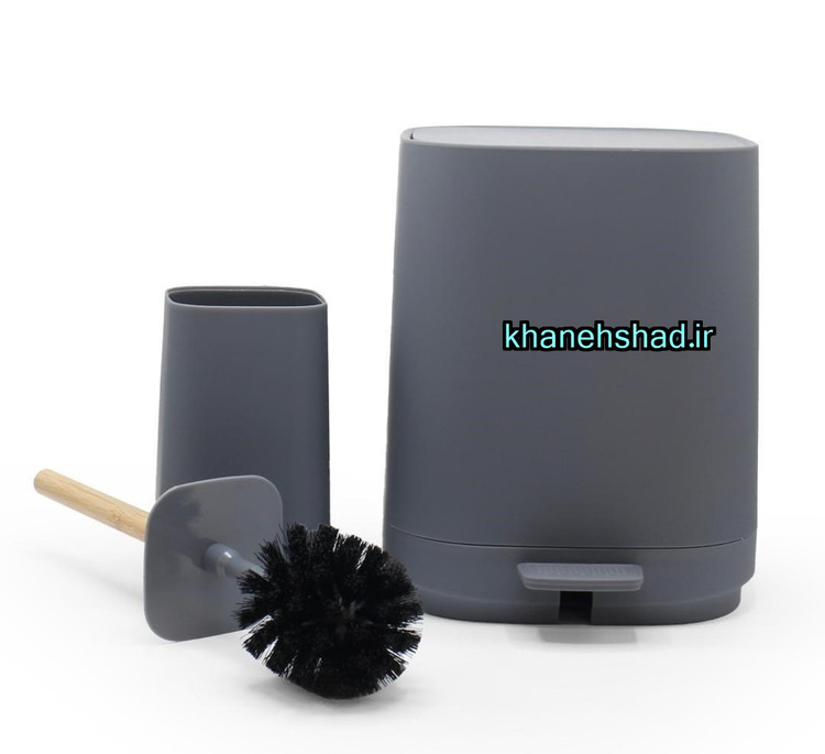 ست بهداشتی مینیمال اکرولیک طوسی مات چوب پاندورا