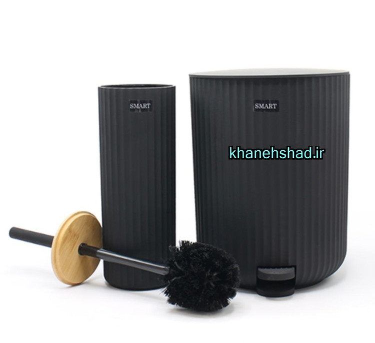 ست سرویس بهداشتی فانتزی اکرولیک مشکی مات چوب اسمارت وارداتی