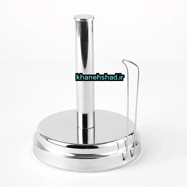 پایه رول دستمال کاغذی حوله ای رومیزی بلند استیل مات