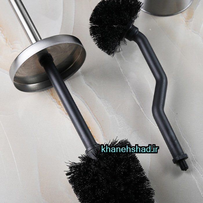 سطل و فرچه دستشویی اورجینال مدرن استیل خش دار ساده