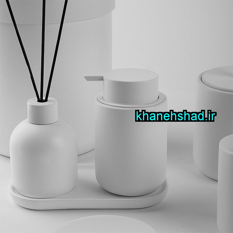 ست بهداشتی مینیمال اکرولیک سفید مات شاهین