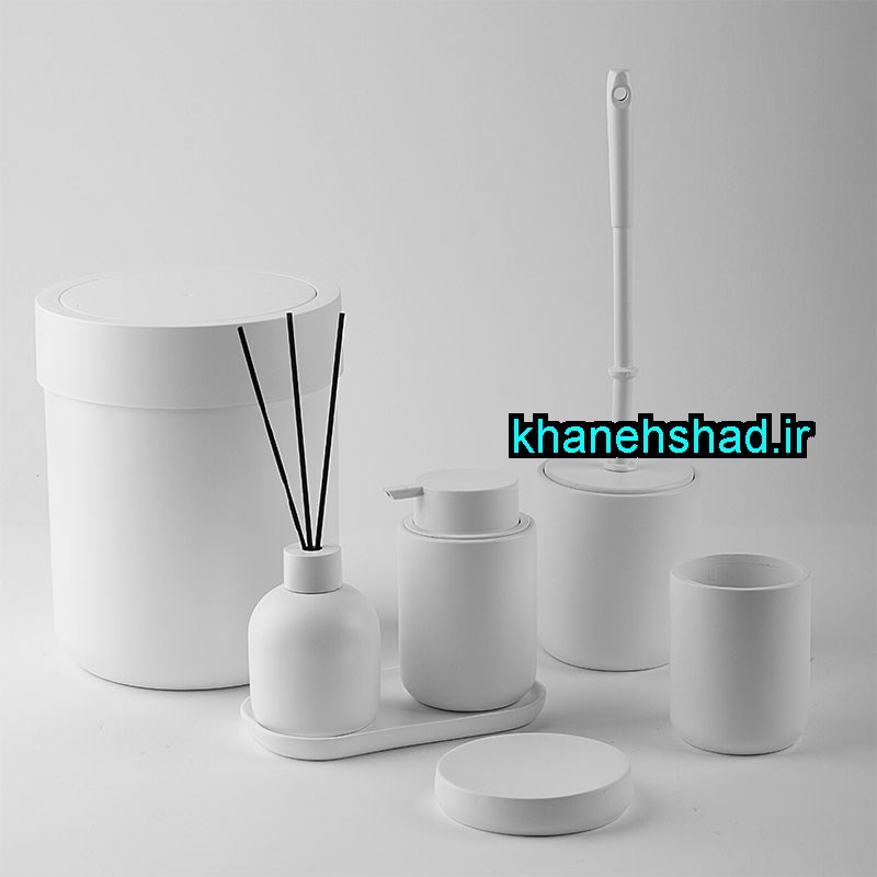 ست بهداشتی مینیمال اکرولیک سفید مات شاهین