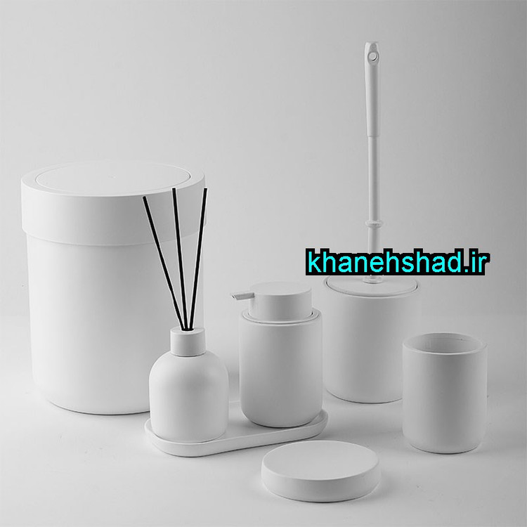 ست بهداشتی مینیمال اکرولیک سفید مات شاهین