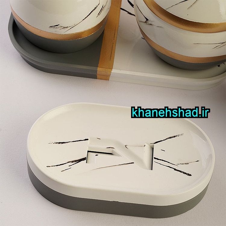 ست سرویس بهداشتی رزینی ماربل فید طوسی
