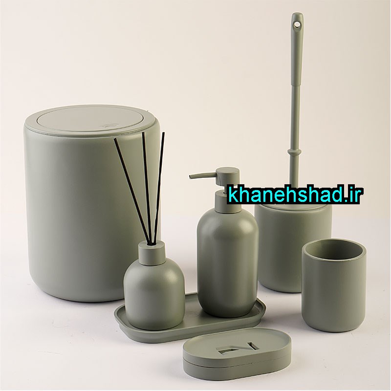 ست بهداشتی مدرن اکرولیک سبز ماتیلدا