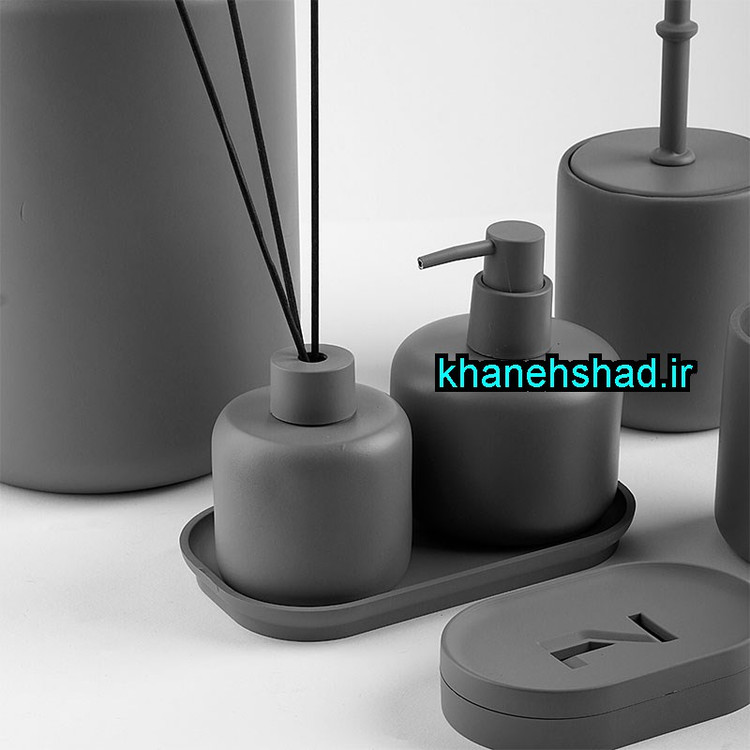 ست بهداشتی مدرن اکرولیک طوسی ماتیلدا