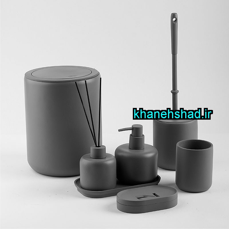 ست بهداشتی مدرن اکرولیک طوسی ماتیلدا