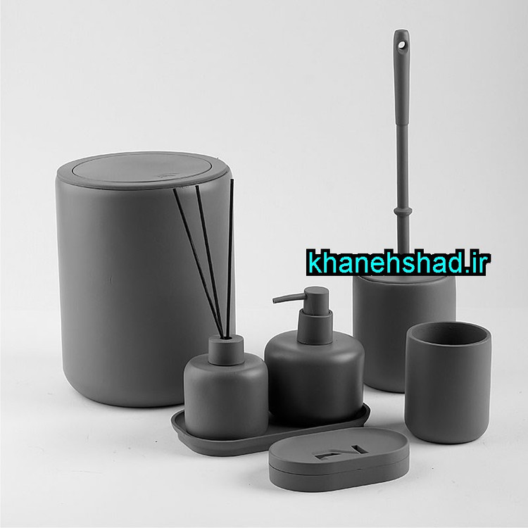 ست بهداشتی مدرن اکرولیک طوسی ماتیلدا
