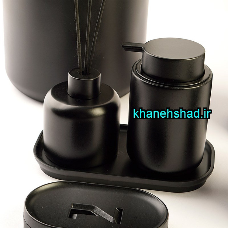 ست بهداشتی مینیمال اکرولیک مشکی شاهین