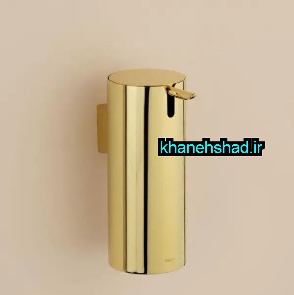 جامایع دیواری و زمینی دستشویی استیل طلایی براق استوانه اورجینال