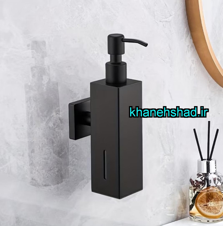 جامایع دیواری دستشویی استیل مشکی مات کوادراتو ترکیه ای