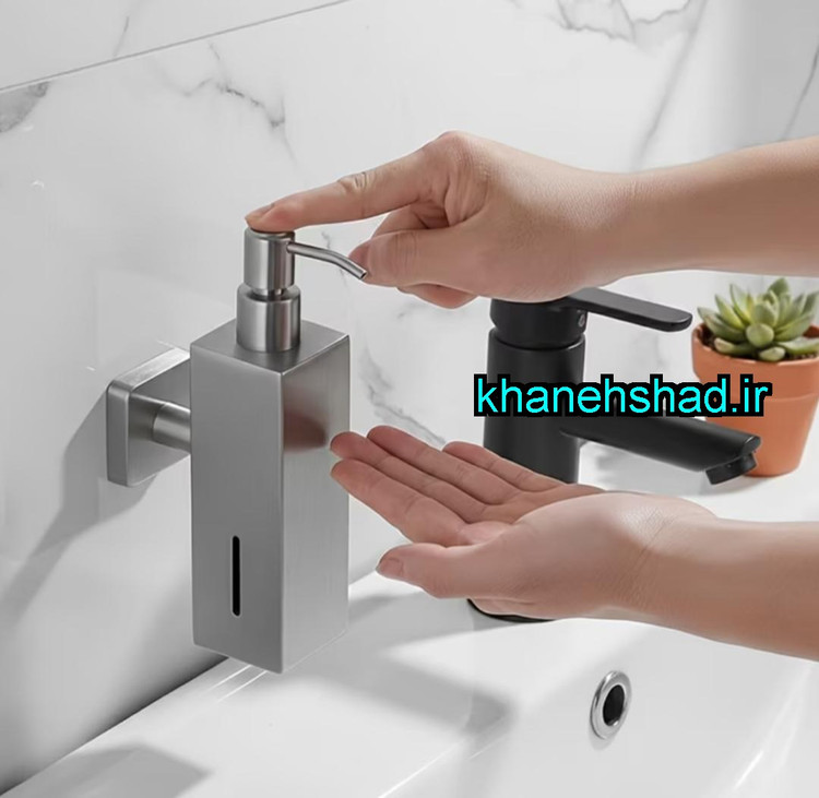جامایع دیواری دستشویی استیل مات خش دار کوادراتو ترکیه ای