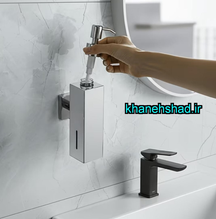 جامایع دیواری دستشویی استیل مات خش دار کوادراتو ترکیه ای