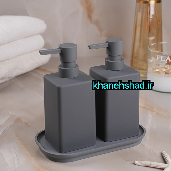 جامایع دستشویی دوقلو اکرولیک کوادراتو طوسی