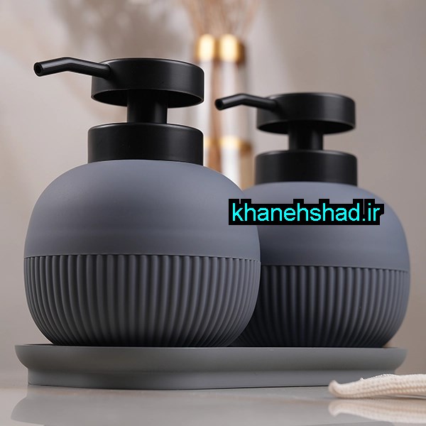 جامایع دستشویی دوقلو اکرولیک توپی مشکی طوسی