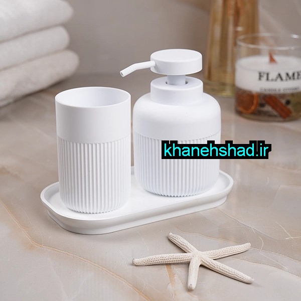 جامایع دستشویی دوقلو اکرولیک با جامسواکی تاروس سفید