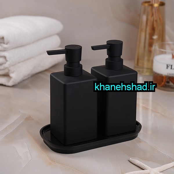جامایع دستشویی دوقلو اکرولیک کوادراتو مشکی