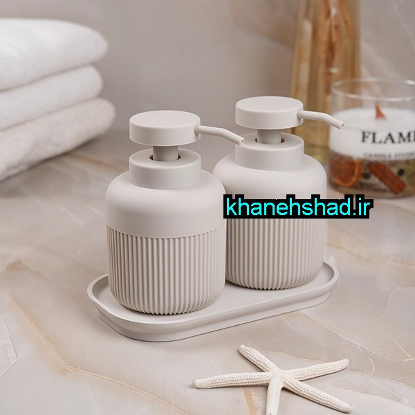 جامایع دستشویی دوقلو اکرولیک تاروس کرم وانیلی