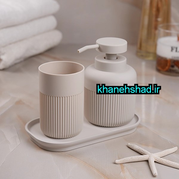 جامایع دستشویی دوقلو اکرولیک با جامسواکی تاروس کرو وانیلی