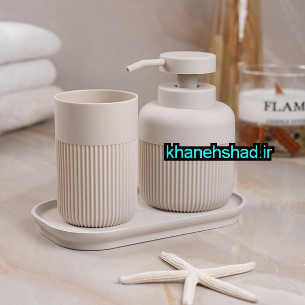 جامایع دستشویی دوقلو اکرولیک با جامسواکی تاروس کرو وانیلی