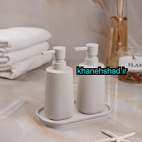 جامایع دستشویی دوقلو اکرولیک پارامید کرم وانیلی