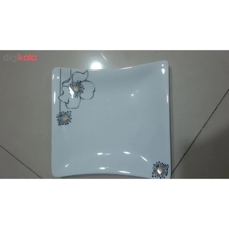 سرویس چینی زرین شقایق مشکی وینچی 6 نفره 29 پارچه درجه عالی