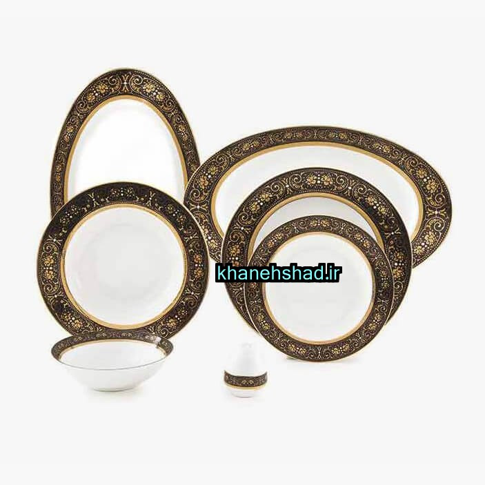 سرویس چینی زرین 6 نفره طرح میدنایت 28 پارچه درجه ۳