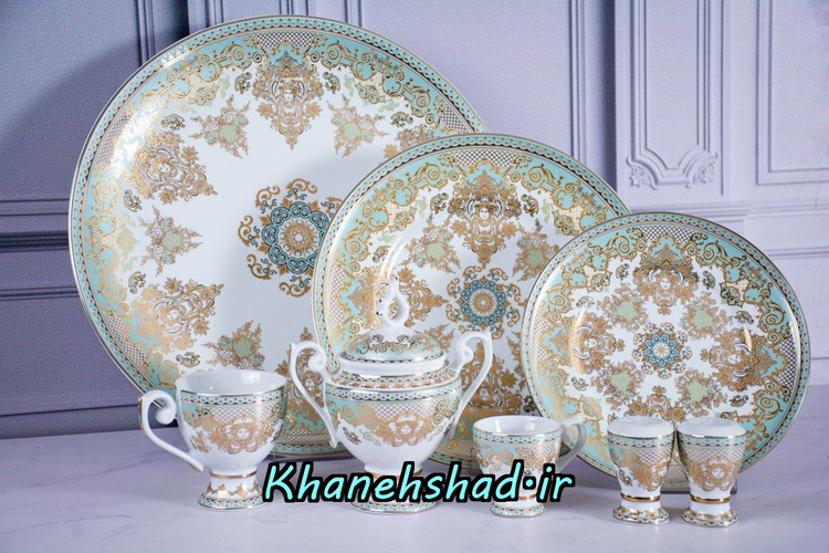 سرویس غذاخوری چینی لورین 6 نفره طرح پر