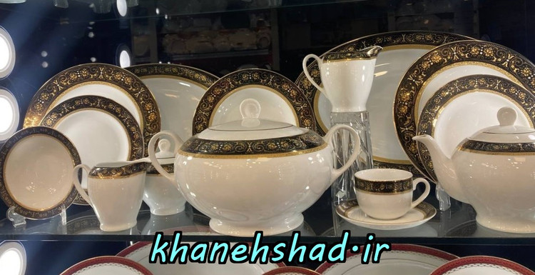 سرویس چینی زرین 12 نفره طرح میدنایت 102 پارچه درجه یک