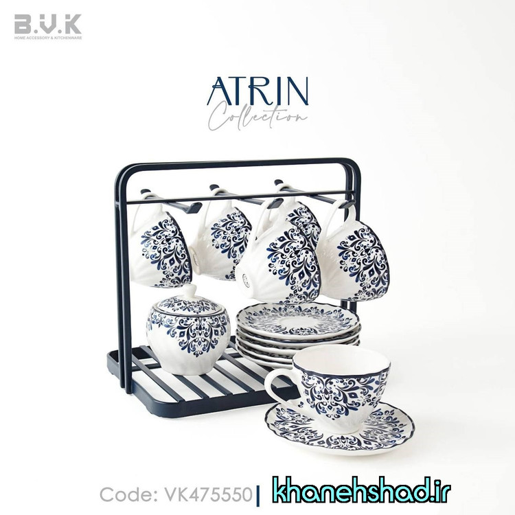 ست چای خوری چینی بی وی کی طرح آترین