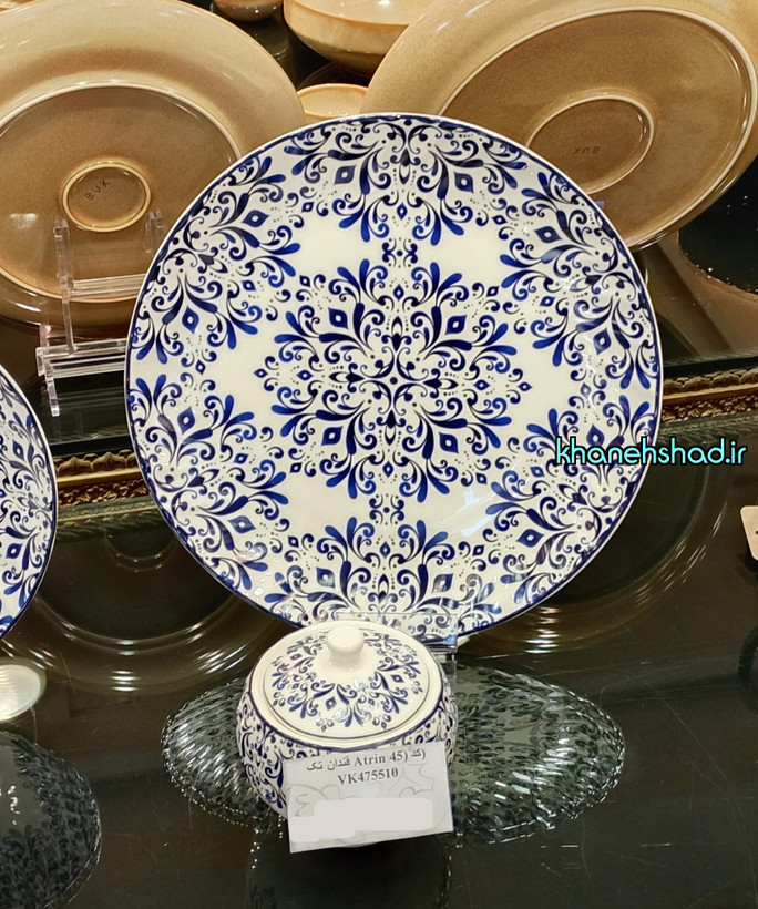 سرویس چینی بی وی کی 6 نفره طرح آترین گرد