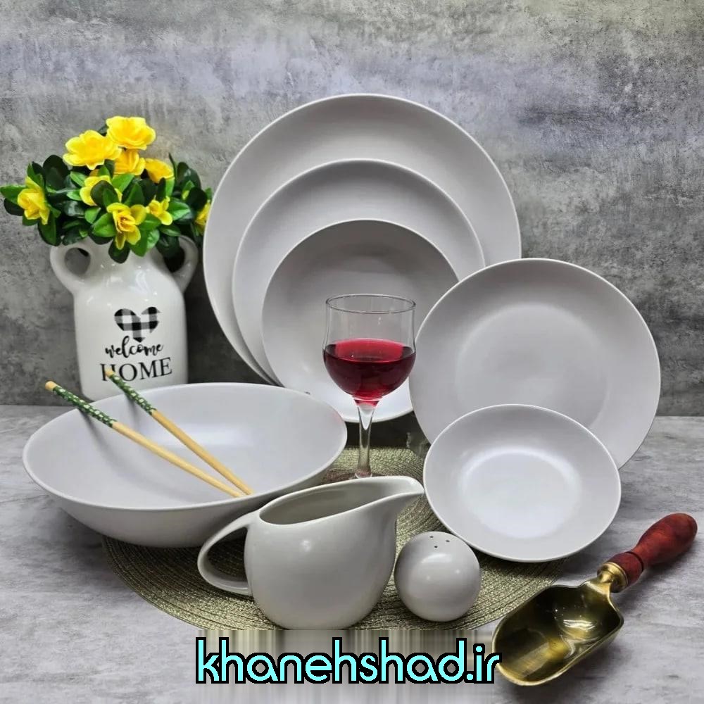 سرویس سرامیکی استون ور کلارا رومز 30 پارچه طوسی ملایم مات