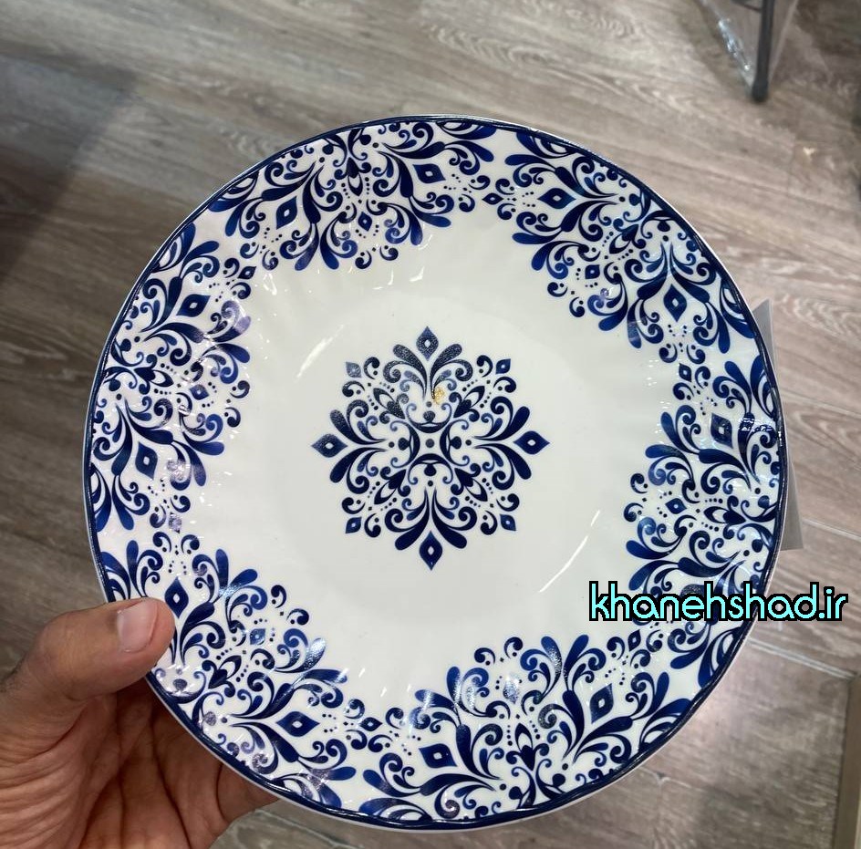 بشقاب خورشت خوری چینی بی وی کی طرح آترین 6 عددی