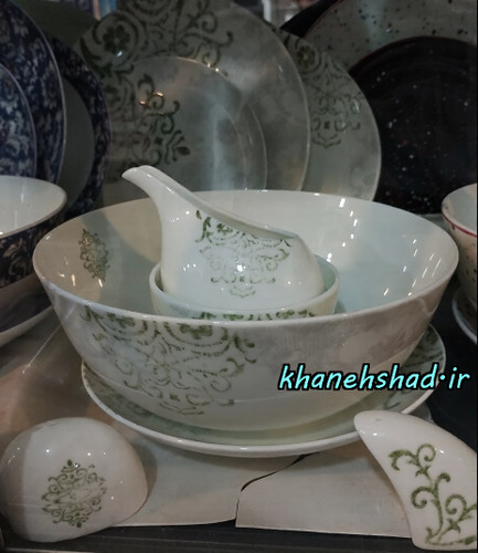 سرویس چینی بی وی کی 6 نفره 29 پارچه سبز 717122