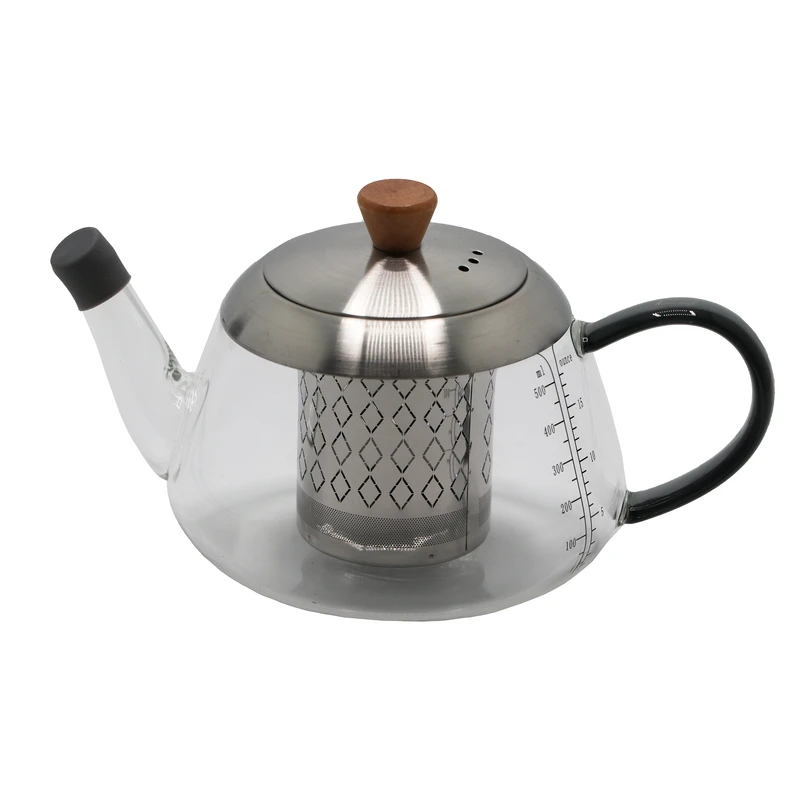 قوری پیرکس درب استیل بی وی کی 0.5 لیتر فیلتردار 324306