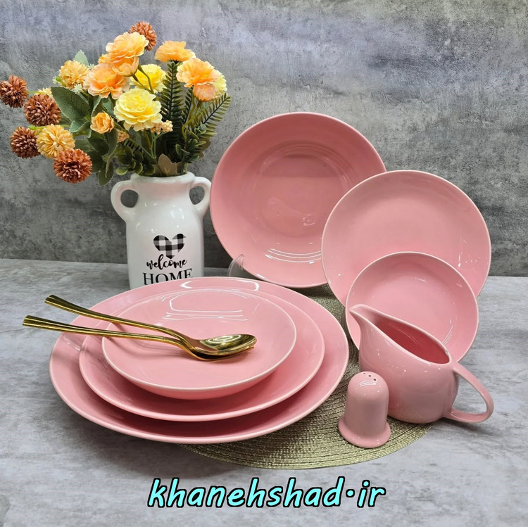 سرویس سرامیکی استون ور کلارا رومز 30 پارچه صورتی براق